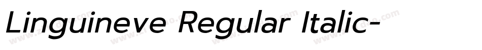 Linguineve Regular Italic字体转换